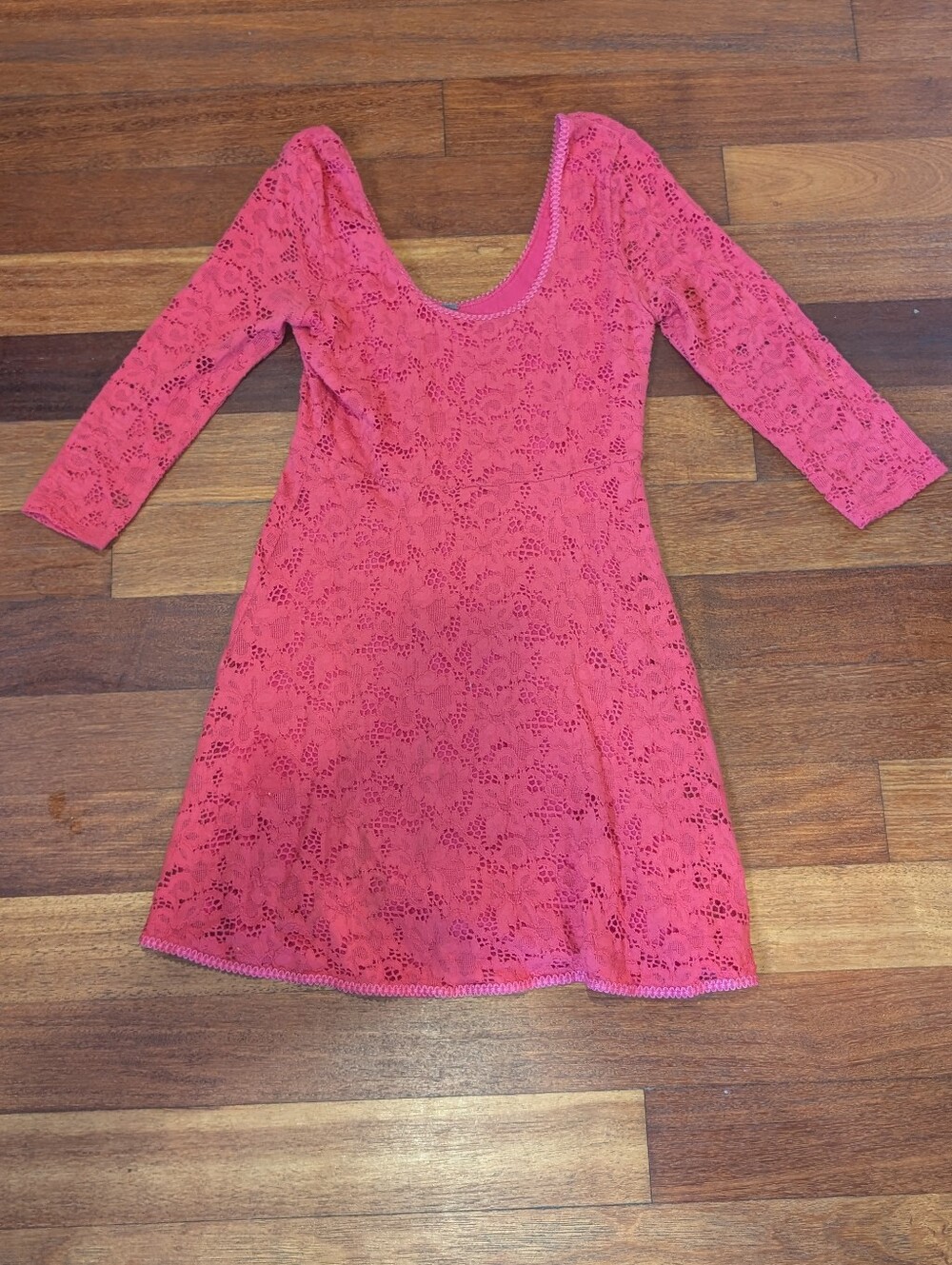 Free People Pink Lace Scoop Dress